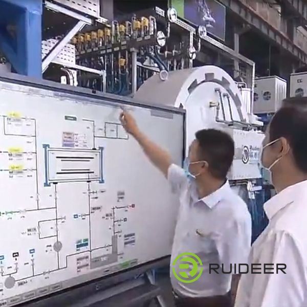 आईएसओ सीई प्रमाणित उच्च वैक्यूम भट्ठी तीन चरण पांच तार प्रणाली के लिए 380V 50HZ नियंत्रण बिजली की आपूर्ति Max.Temperature 1600C